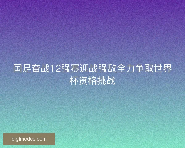 国足奋战12强赛迎战强敌全力争取世界杯资格挑战